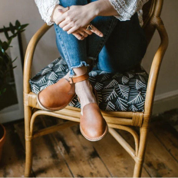 Crupon Shoes - Crupon Barefoot Shoes Iris Ambra Leather Zero Drop Ankle Buckle Sandals 38